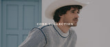 Modelo con sombrero cowboy blanco de la Core Collection de SER by Andrea Agudelo