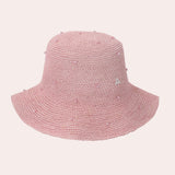BEADED PINK BUCKET HAT